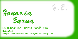 honoria barna business card